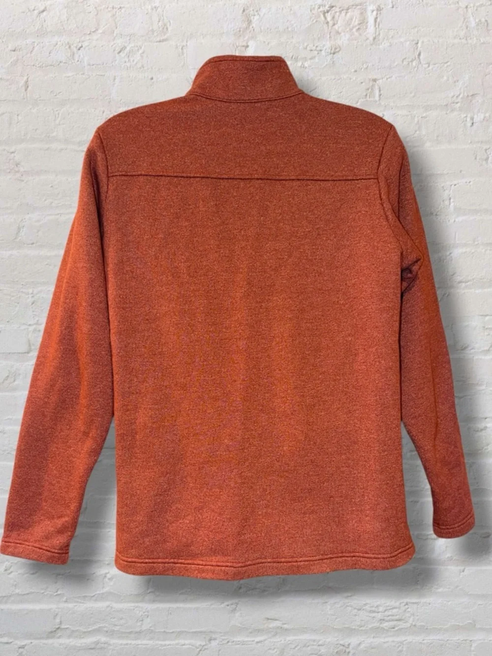 Columbia Fleece Pullover Men’s Medium Orange 1/4 Zip Sweater Hiking Casual
